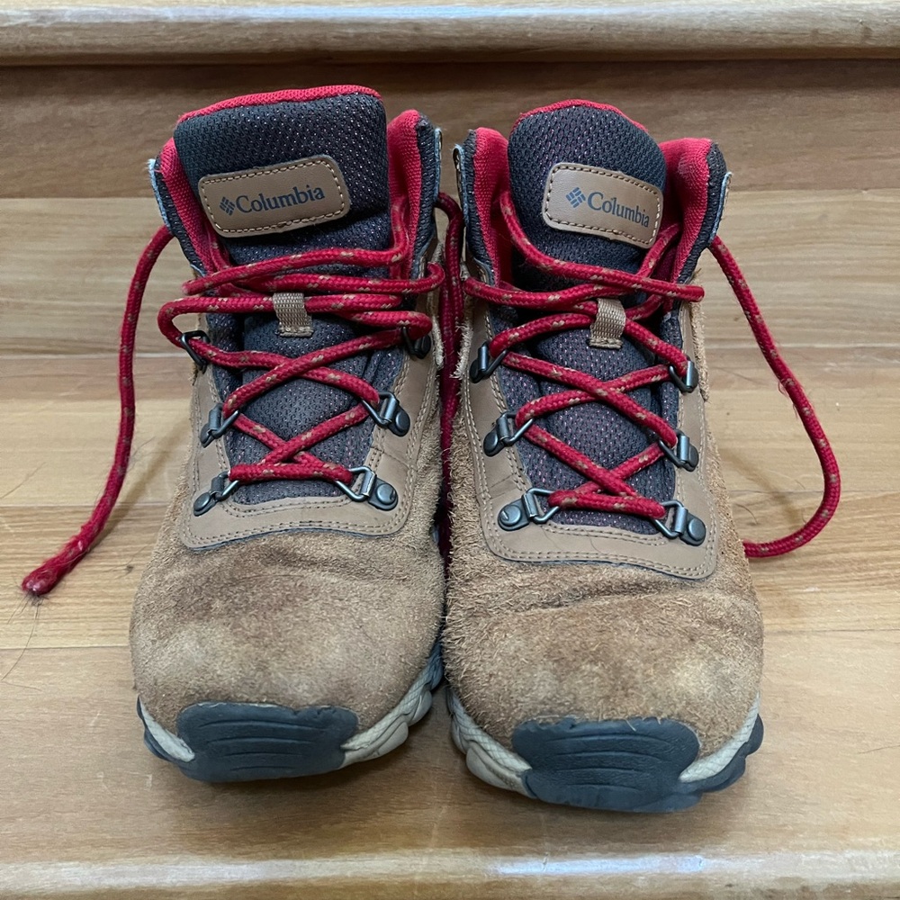 Columbia Kids' Brown and Red Hiking Boots